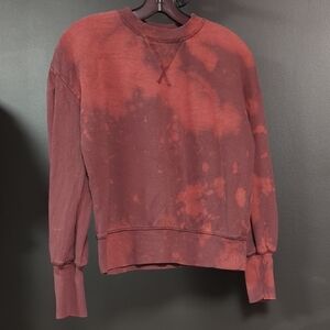 Red Tie-Dye Sweatshirt